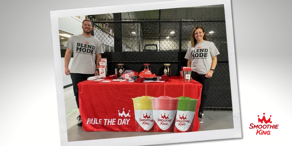 A variety of fresh smoothies on display at the vibrant franchise.