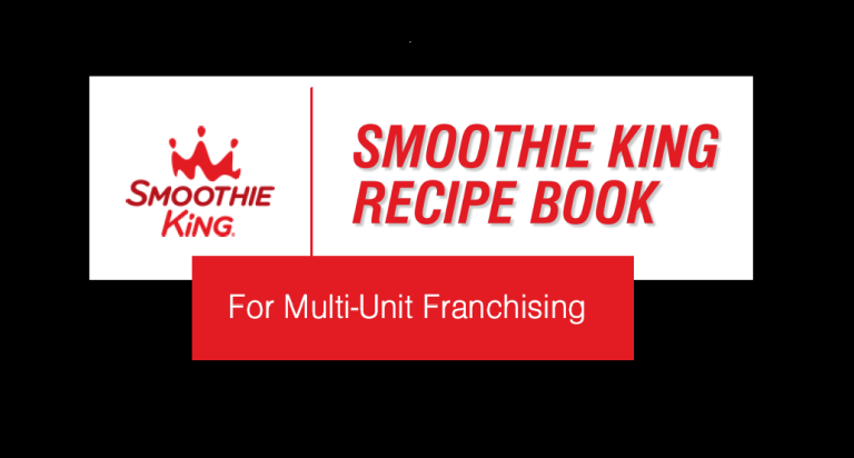 Smoothie King Recipe Book for Franchising.