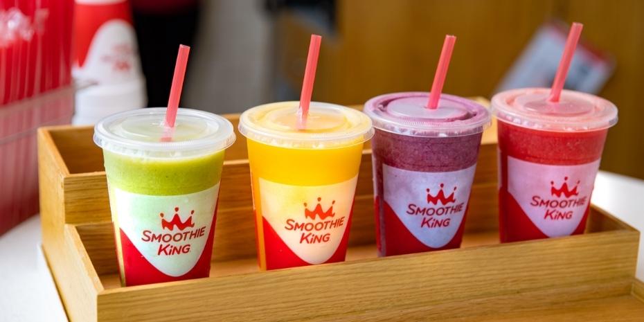 Colorful and nutritious smoothie from the best smoothie franchise.