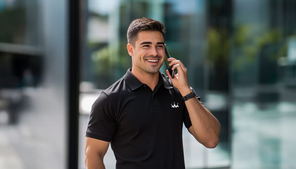 Smoothie King manager on a call