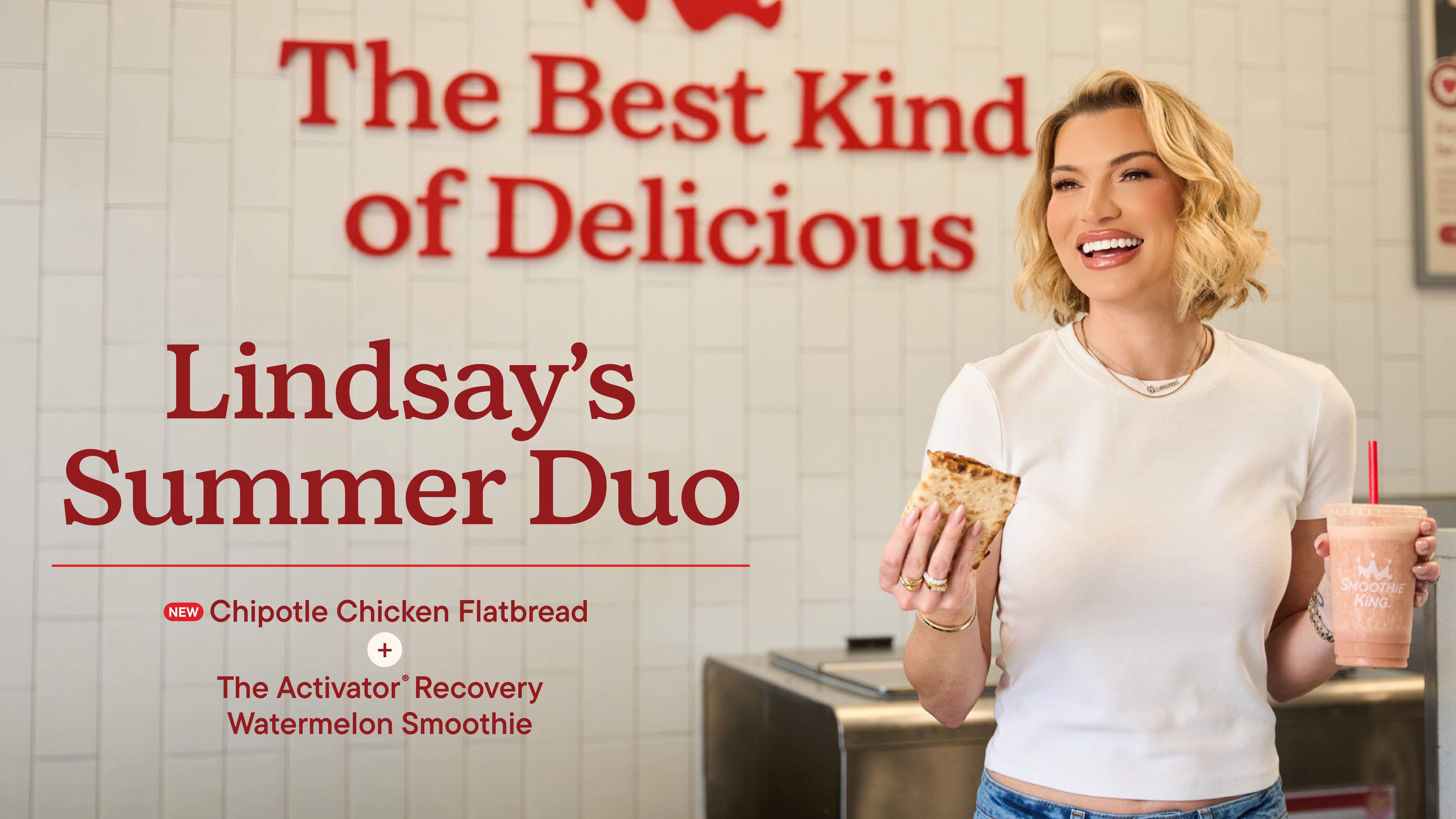 Smoothie King And Lindsay Hubbard Serve Up The Ultimate “Summer Duo” With Launch Of New Campaign And Their Delicious And Nutritious Flatbread & Smoothie Combo